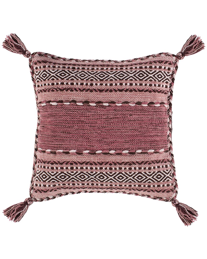 Shop Surya Trenza Down Pillow In Pink