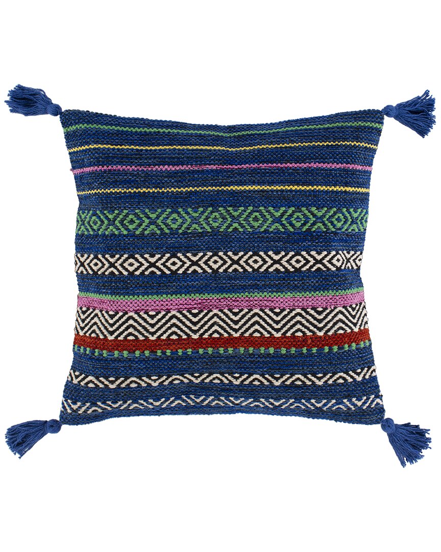 Surya Trenza Pillow Cover In Blue
