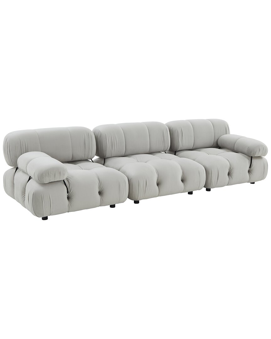 Safavieh Couture Ellamaria Tufted Sofa In Grey