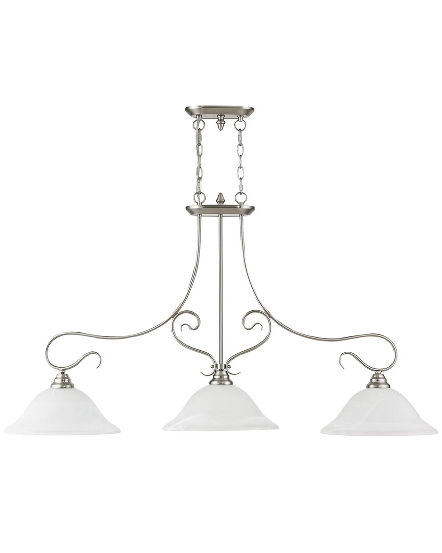 Livex Lighting Coronado 3-light Brushed Nickel Island