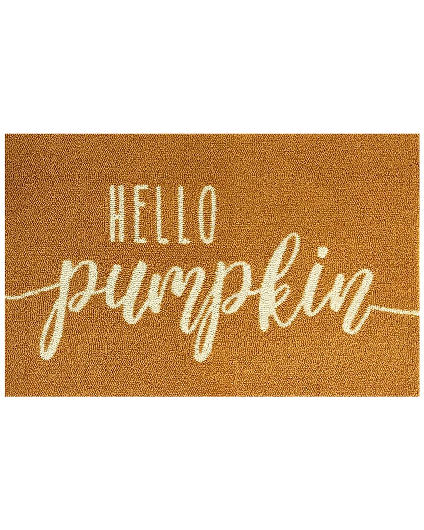 The Rug Market Hello Pumpkin 24x36in Doormat In Yellow
