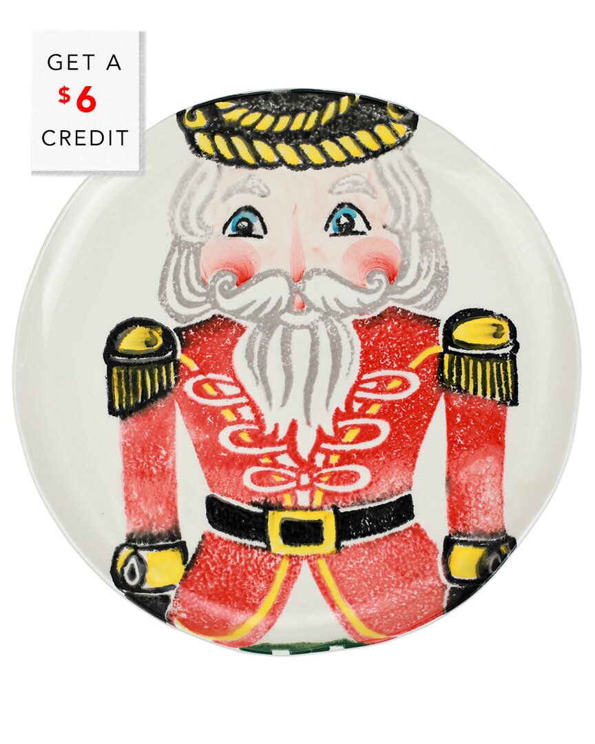 Vietri Nutcrackers Dinner Plate With $6 Credit Red In Red