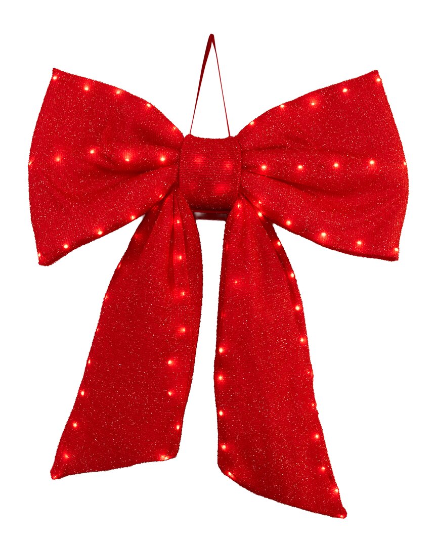 Kurt Adler Battery Operated Multifunction Led Red Bow