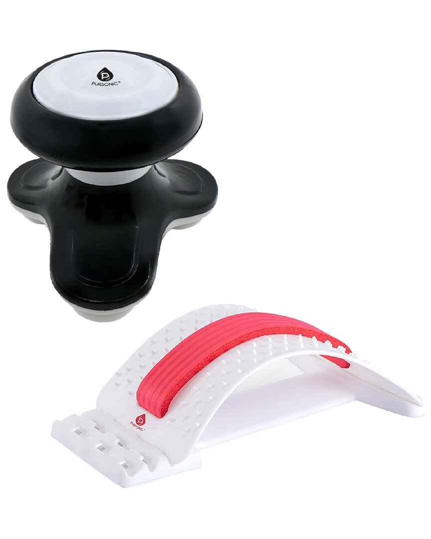 Pursonic Total Body Relaxation Bundle With Sport Massager & Back Stretching Device