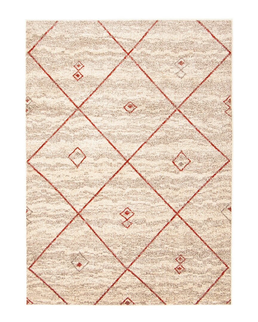Ecarpet Devos Bohemian Moroccan Rug In Ivory