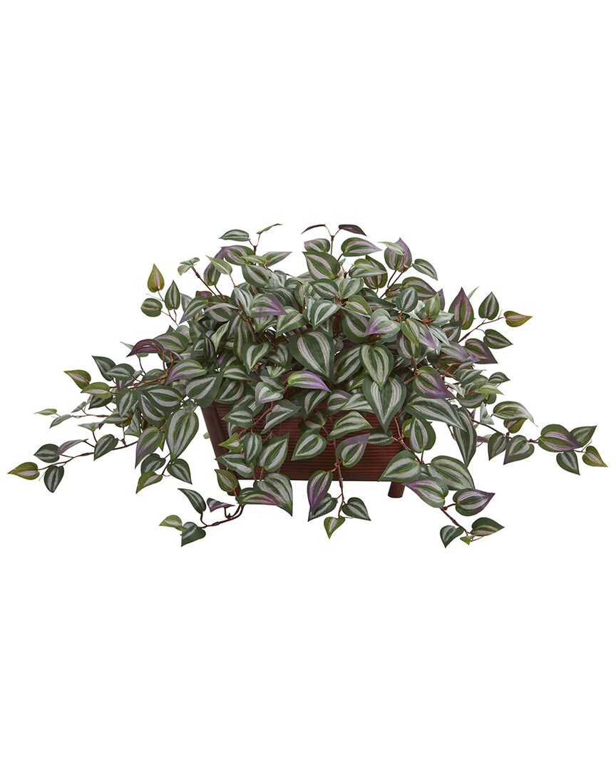 NEARLY NATURAL NEARLY NATURAL WANDERING JEW ARTIFICIAL PLANT IN DECORATIVE PLANTER 