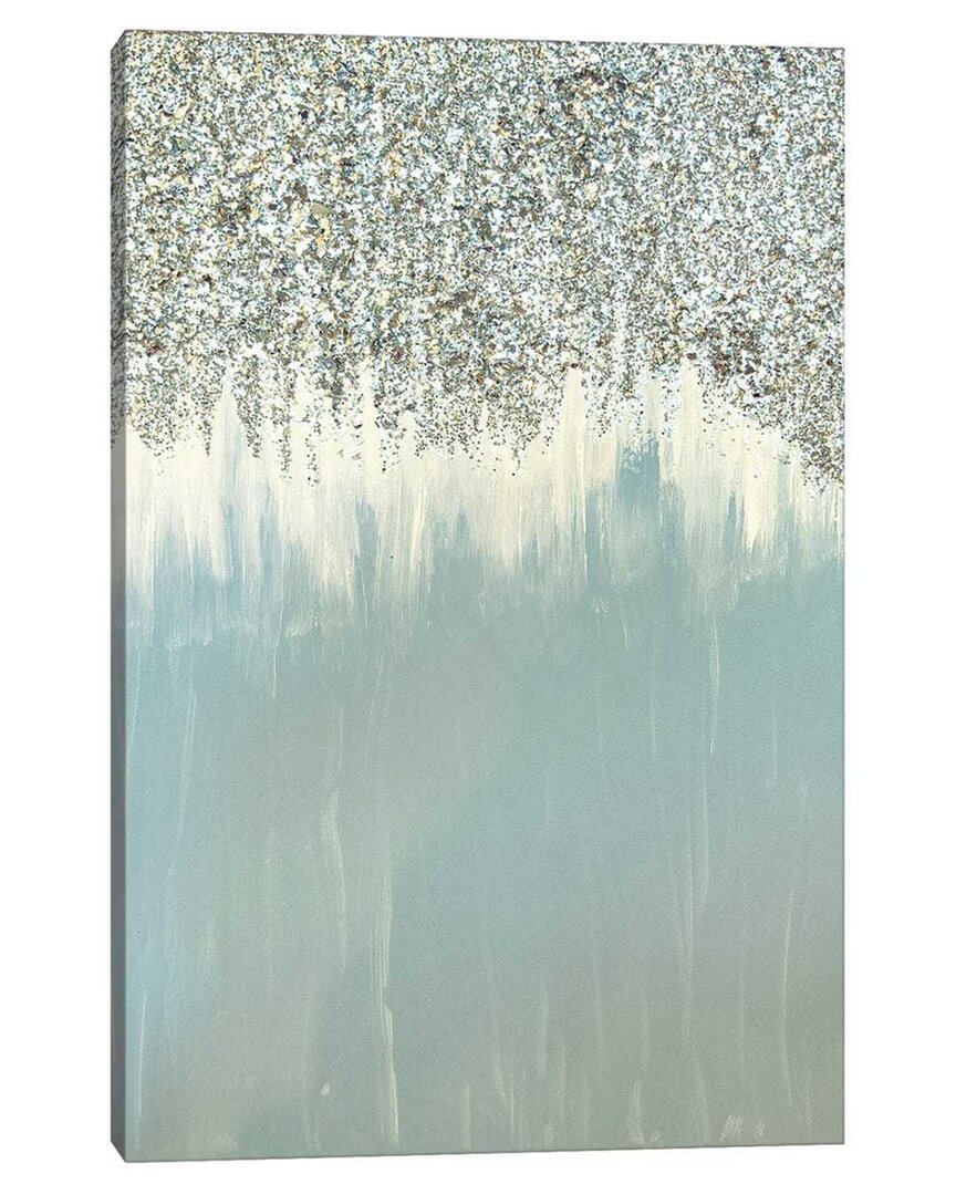 Icanvas Blue And Silver Shimmer By Amber Lamoreaux Wall Art