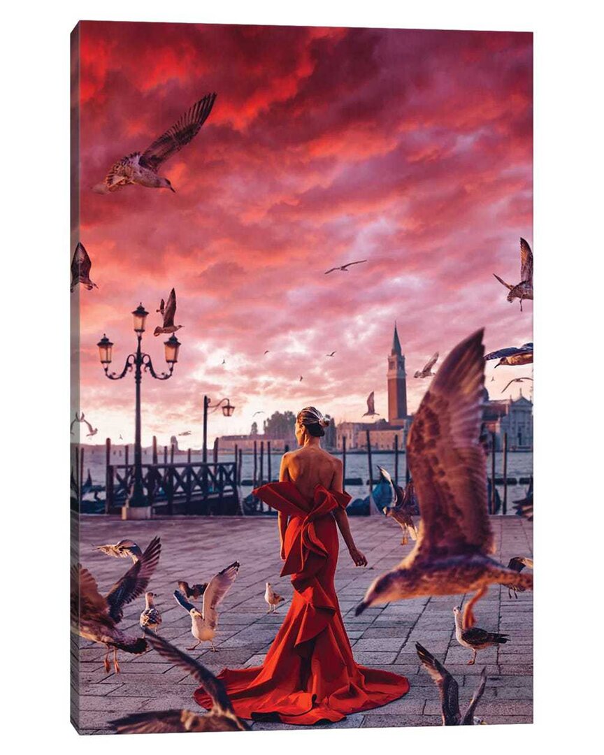 Shop Icanvas Red Morning In Venice By Hobopeeba Wall Art