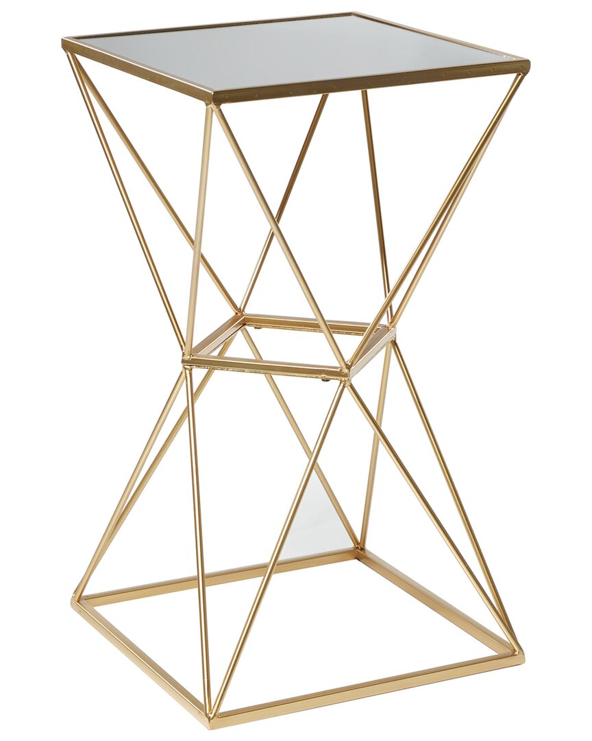 Peyton Lane Glam Square Accent Table In Gold