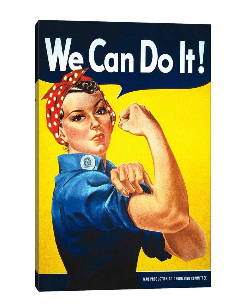 ICANVAS WE CAN DO IT (ROSIE THE RIVETER) POSTER BY J. HOWARD MILLER WALL ART 