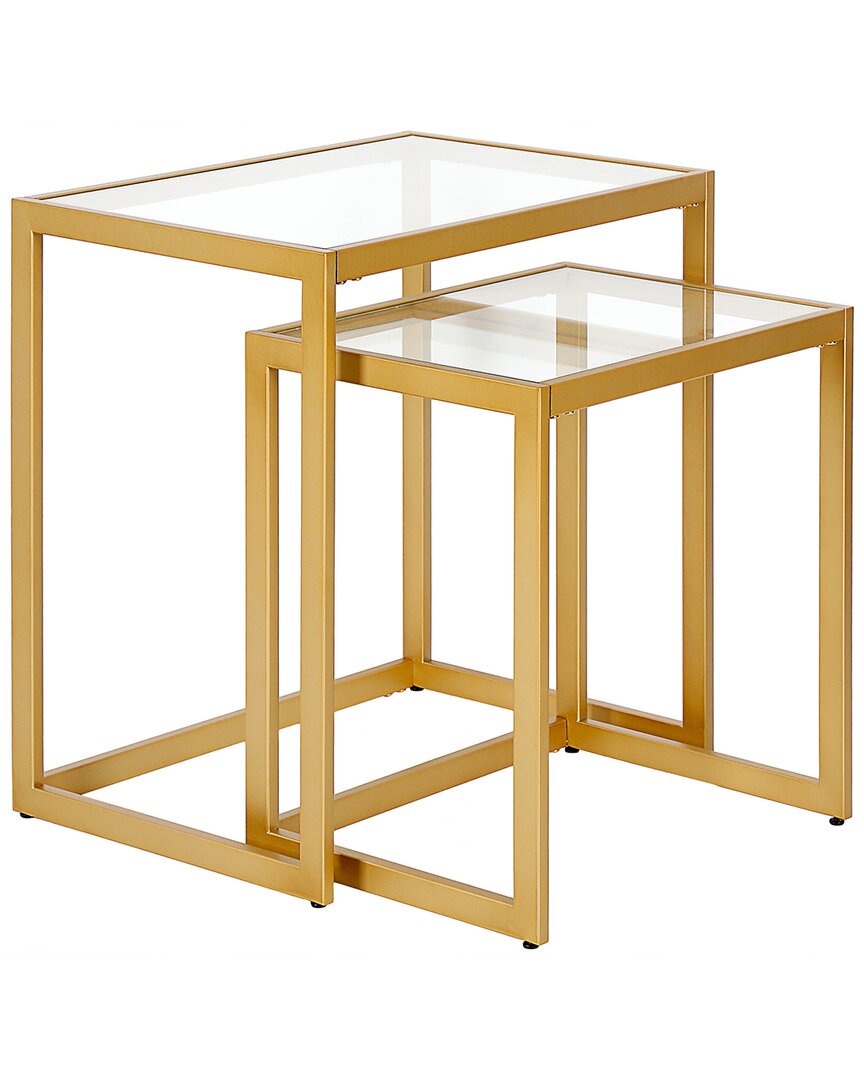 Abraham + Ivy Rocco Nesting Side Table Set In Gold