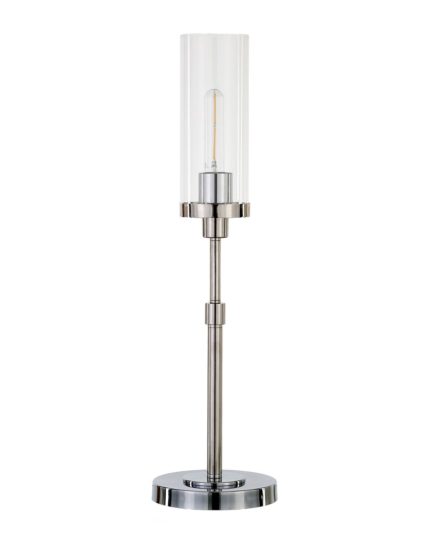 Abraham + Ivy Frieda Polished Nickel Table Lamp With Clear Glass Shade