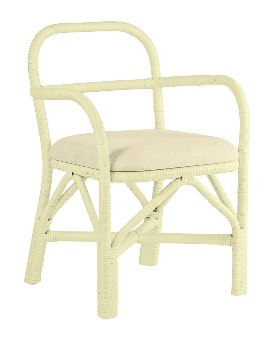 Tov Furniture Ginny Rattan Dining Chair In White