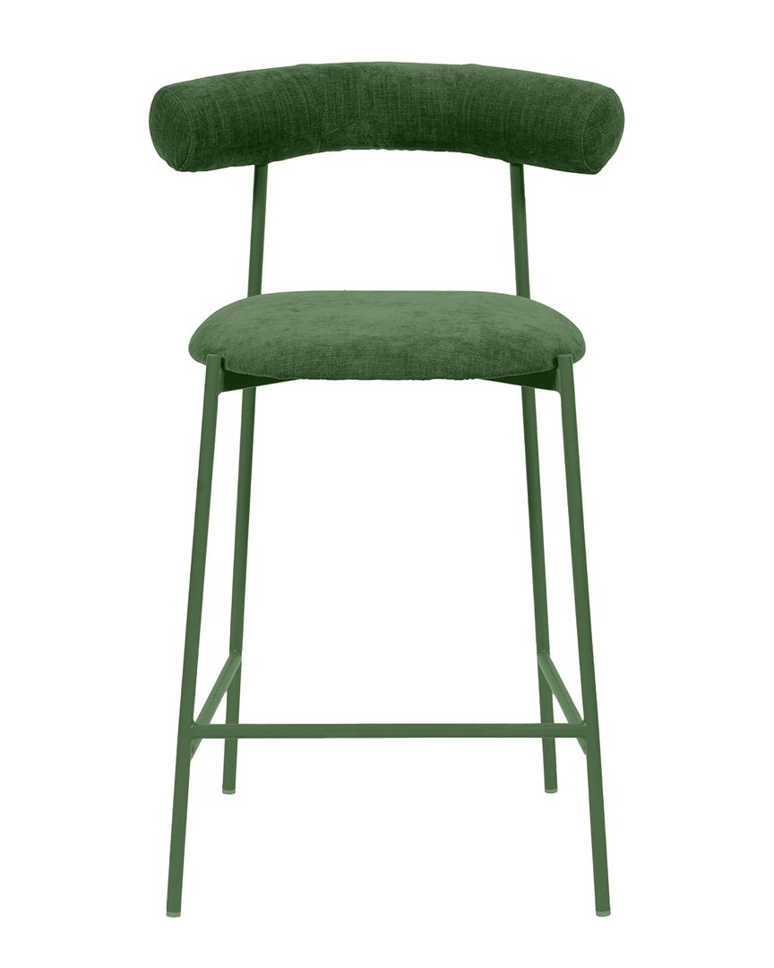 Tov Furniture Liliana Performance Velvet Counter Stool In Green