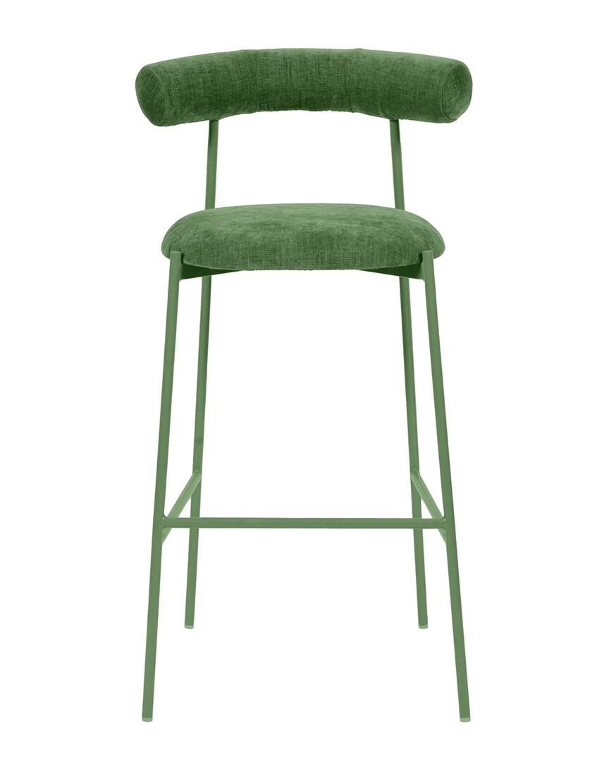 Tov Furniture Liliana Performance Velvet Counter Stool In Green