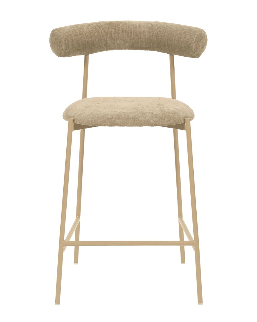 Tov Furniture Liliana Velvet Counter Stool In Brown