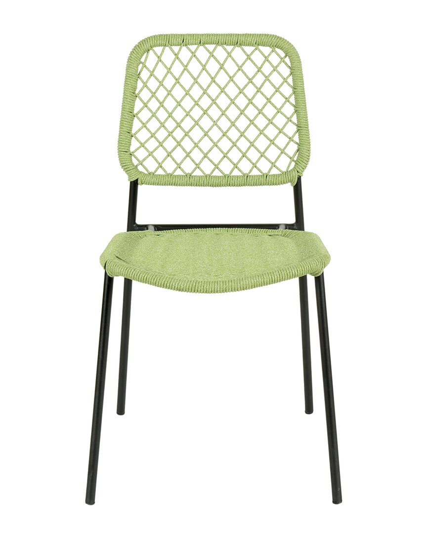 Shop Tov Furniture Lucy Dyed Cord Outdoor Dining Chair In Green