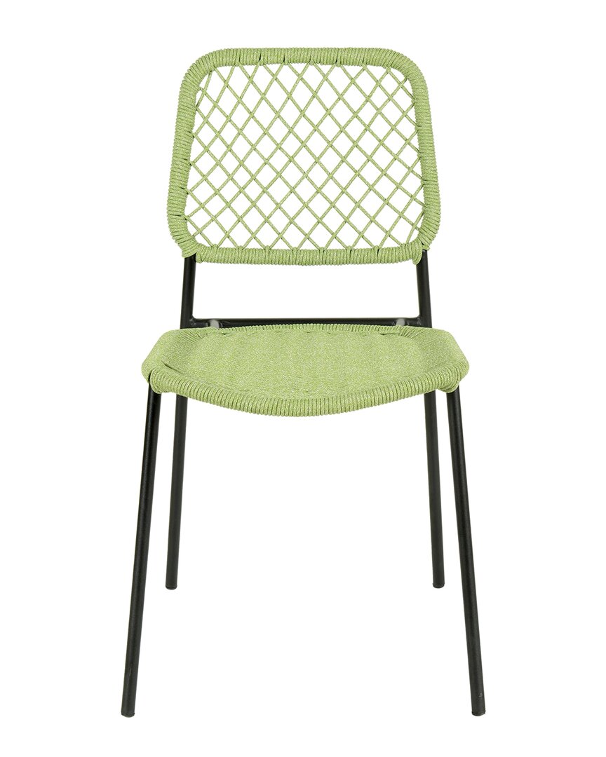 Tov Furniture Lucy Cord Outdoor Dining Chair In Green