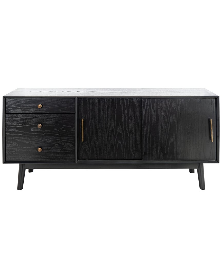Safavieh Couture Tomas Mid-century Media Stand In Black