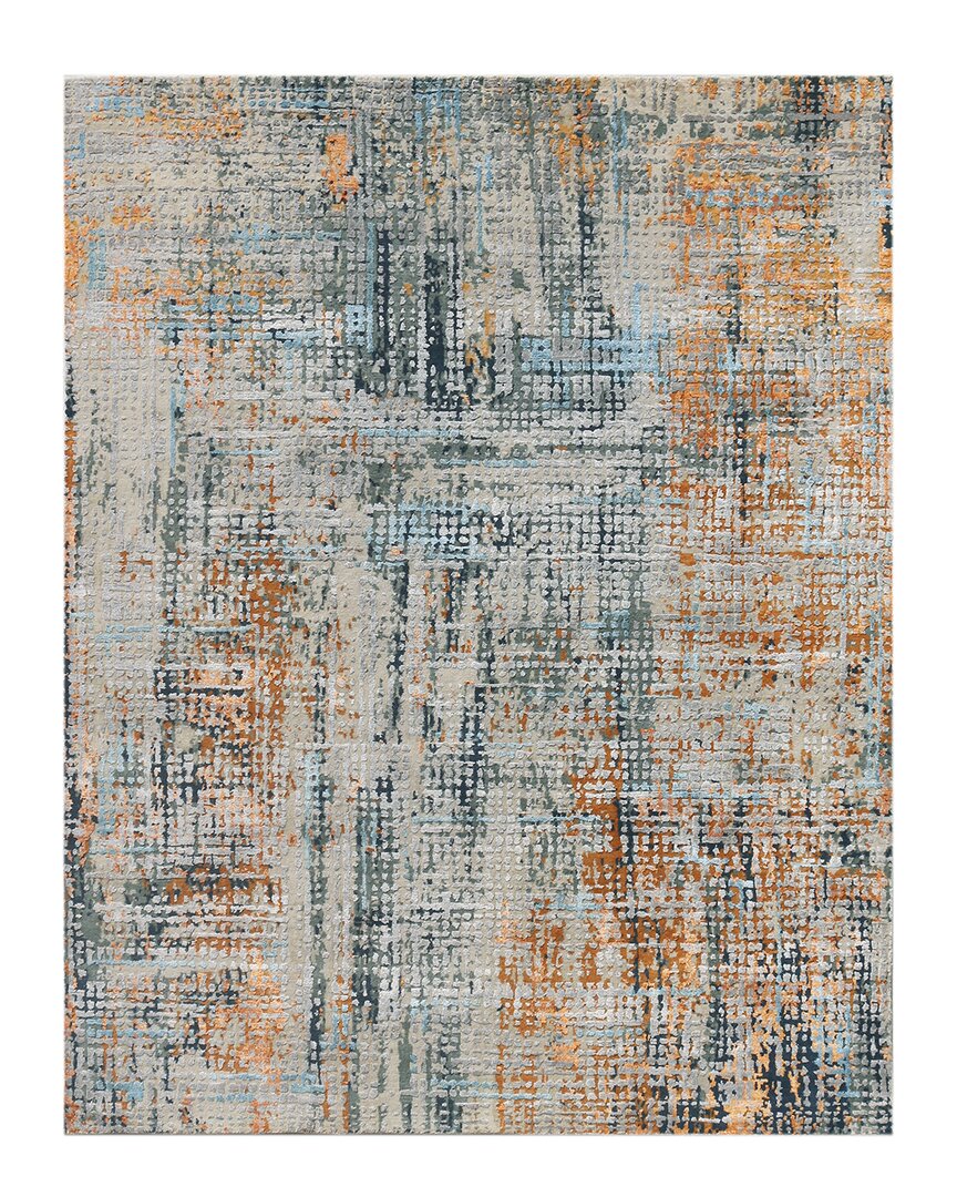Ar Rugs Seanan Hand-knotted Wool-blend Rug In Orange