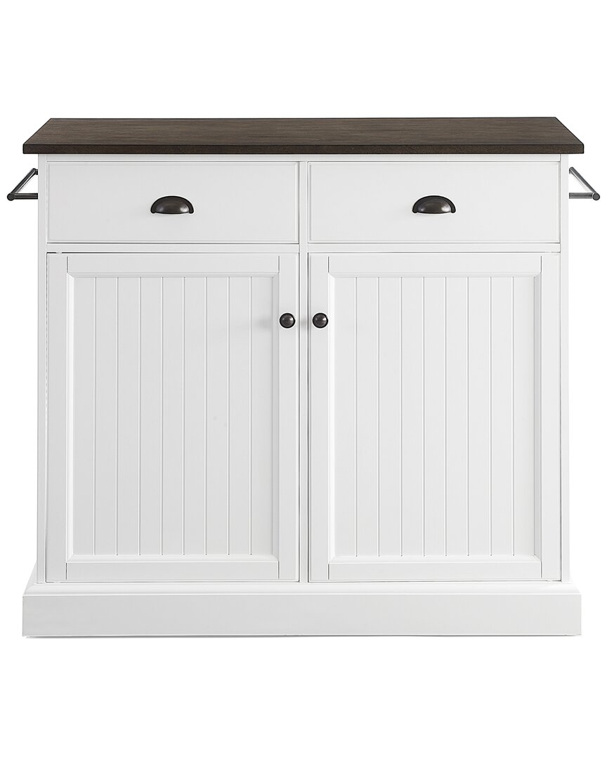 Crosley Shoreline Kitchen Island In White