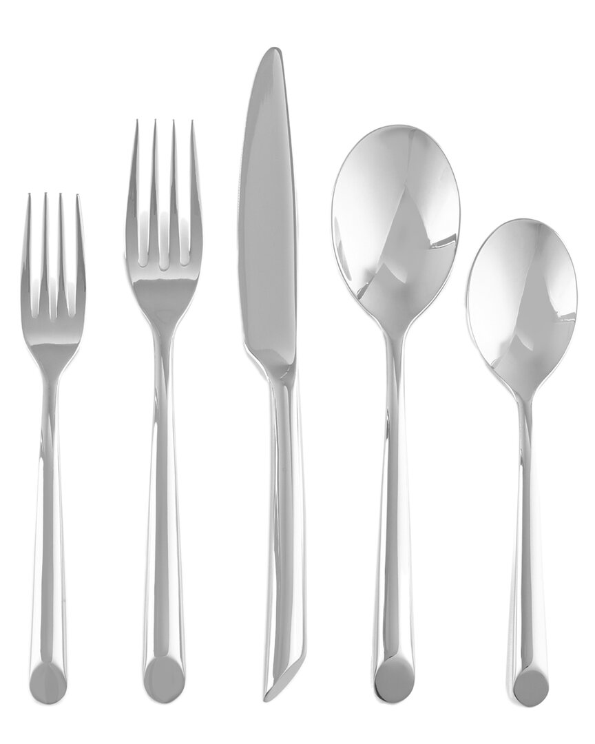 Shop Nambe Nambé Frond 5pc Place Setting In Silver