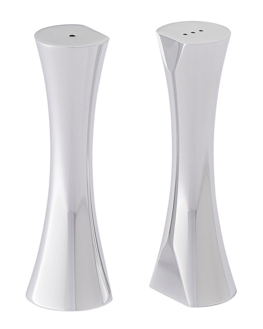 Nambe Nambé Kissing Salt & Pepper Shakers In Silver