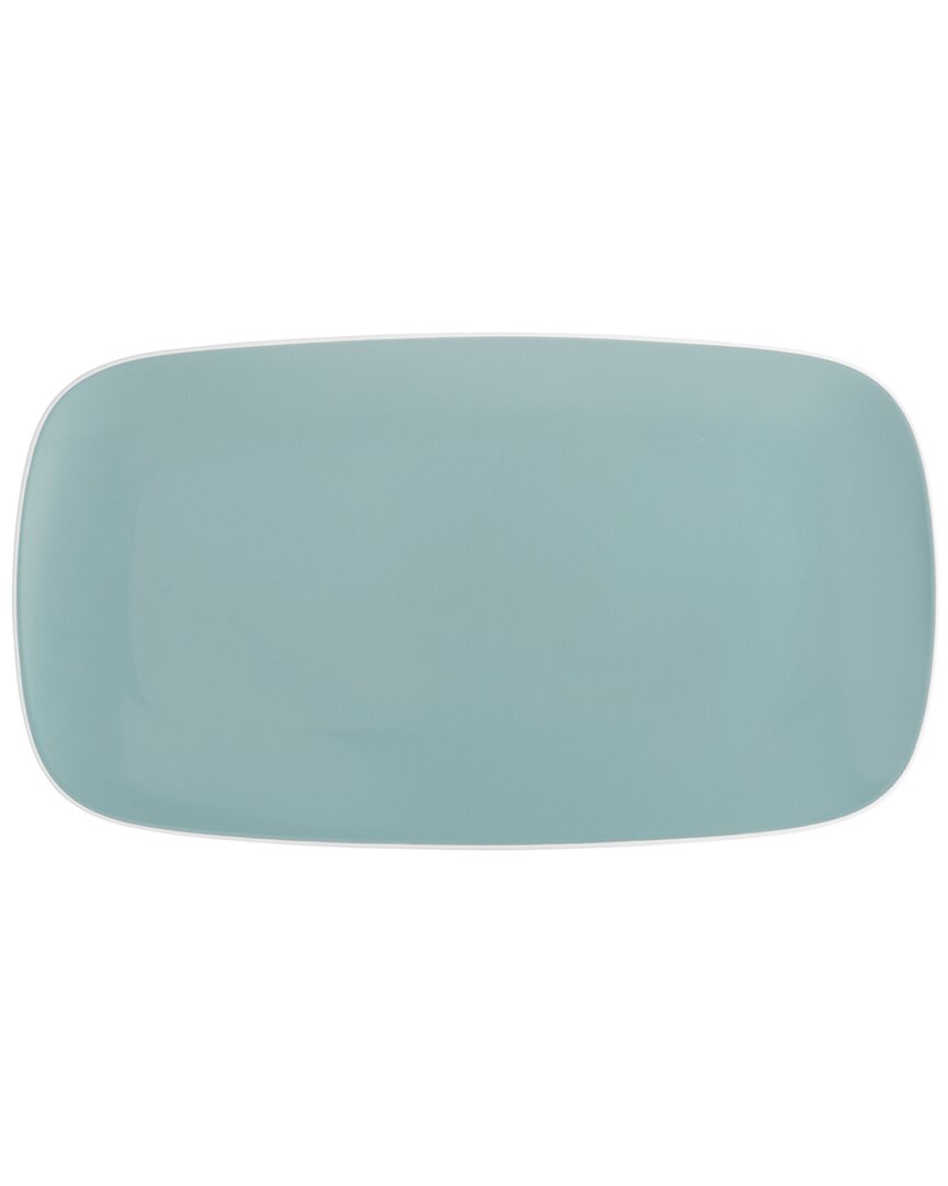 Shop Nambe Nambé Pop Ocean Soft Rectangular Platter In Blue