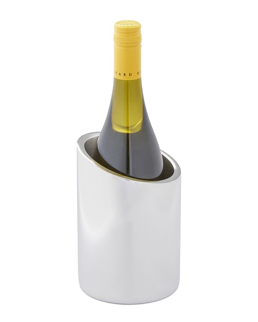 Nambe Nambé Tilt Wine Chiller In Silver