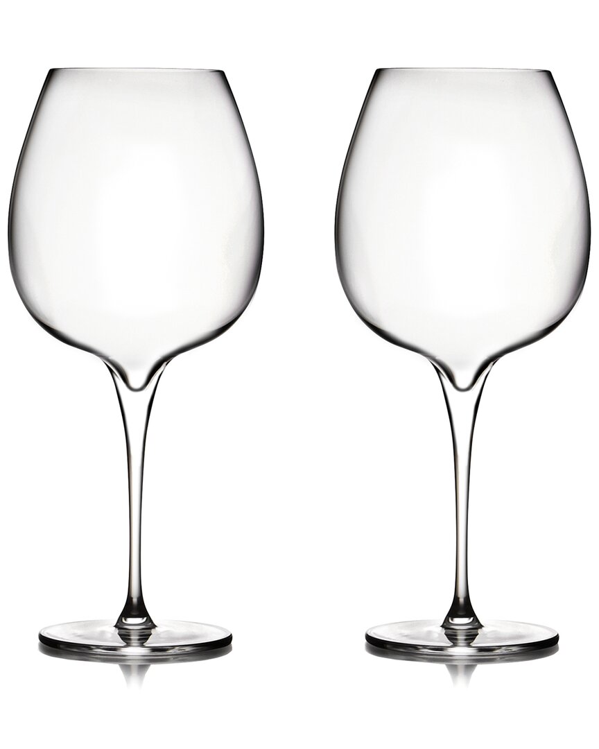 Nambe Nambé Vie Pinot Noir Wine Glasses (set Of 2) In Transparent
