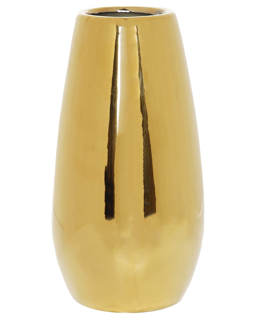 Vivience Gold Polished Narrow Vase