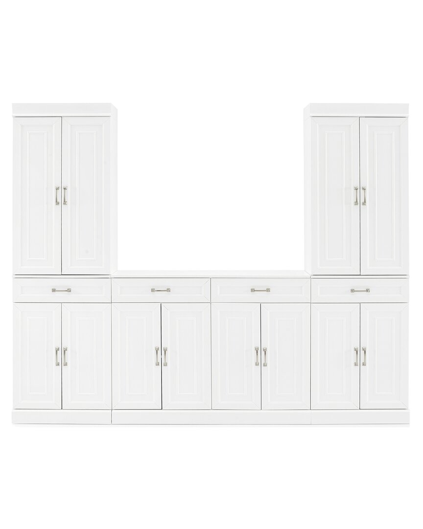 Crosley Furniture Stanton 3pc Sideboard And Pantry Set In White