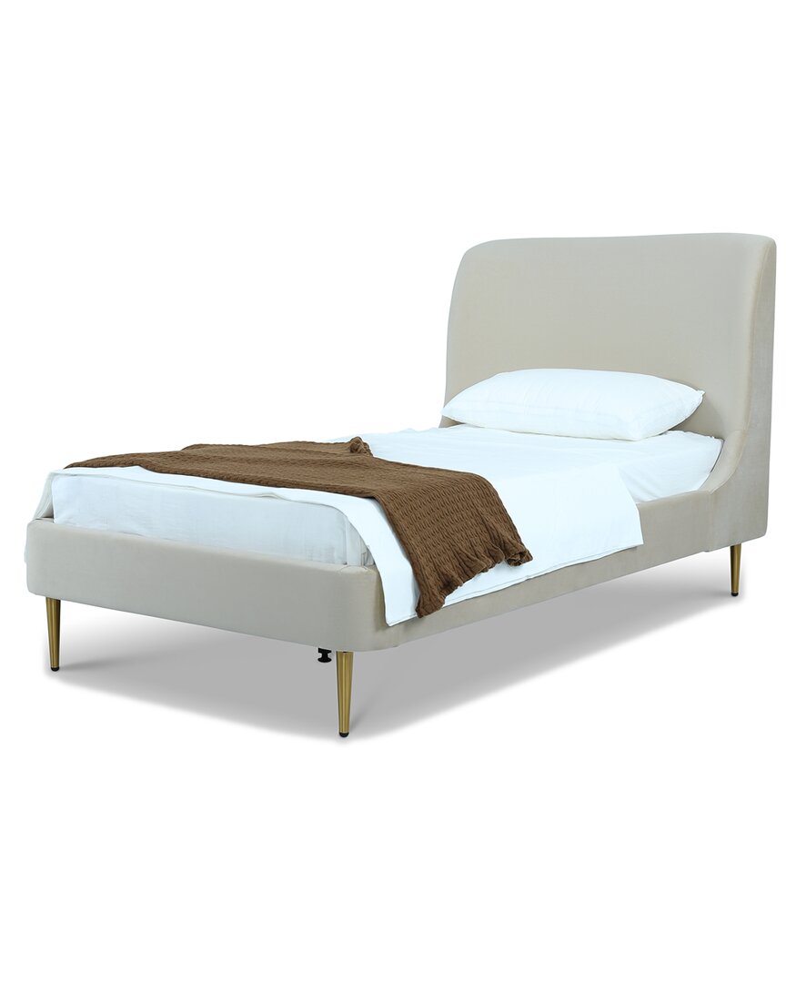 Manhattan Comfort Heather Twin Bed In White