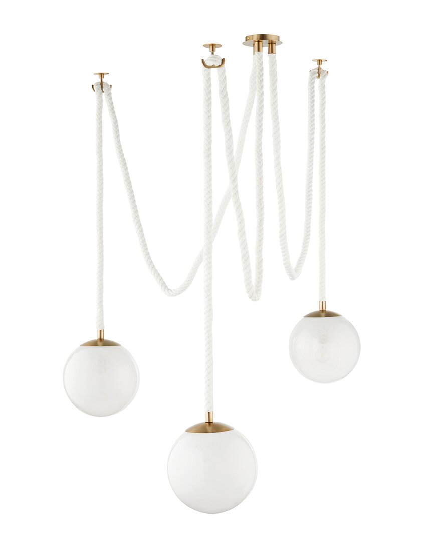 Shop Cyan Design Rockport 3lt Pendant In Brass