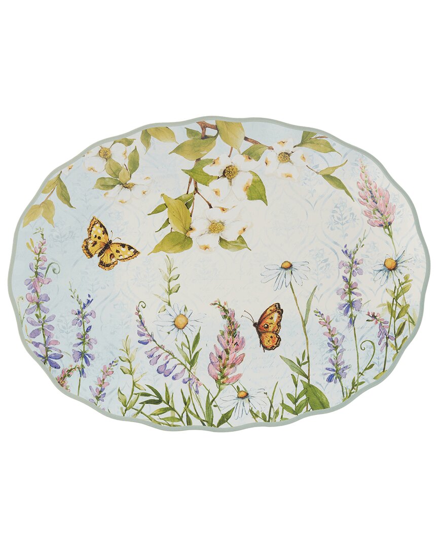 Certified International Easter Meadow Oval Platter