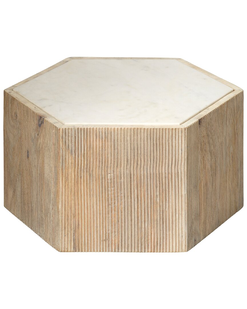 Jamie Young Small Argan Hexagon Table In Natural
