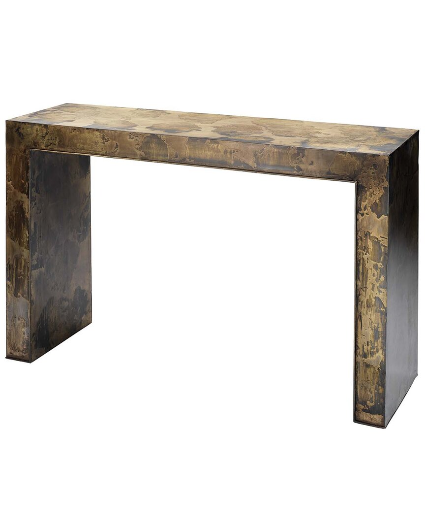 Jamie Young Charlemagne Console Table In Antique Brass