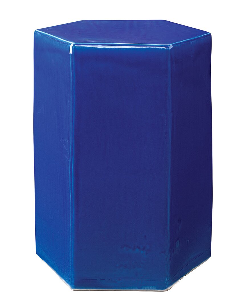 Jamie Young Large Porto Side Table In Cobalt