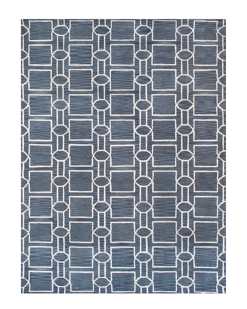 Wendy Morrison Flowers of Virtue Graphite Hand Tufted Rug, 5' x 8