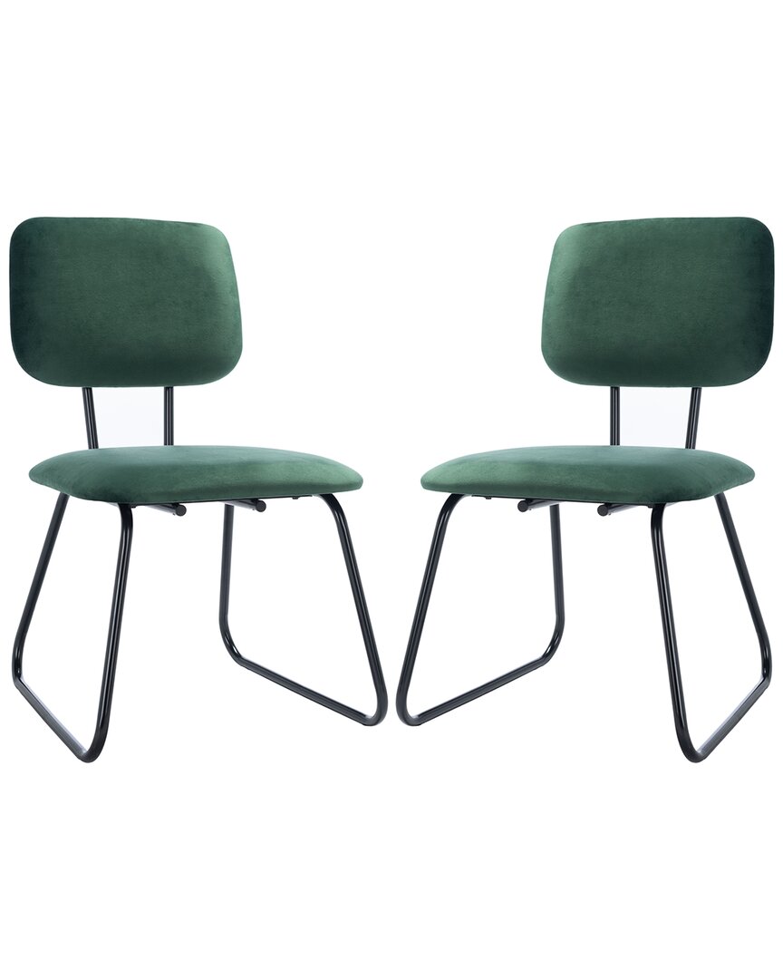Shop Safavieh Set Of 2 Chavelle Side Chairs In Metallic