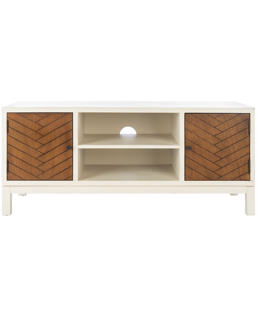 Safavieh Ajana 2-door 1 Shelf Media Stand In White