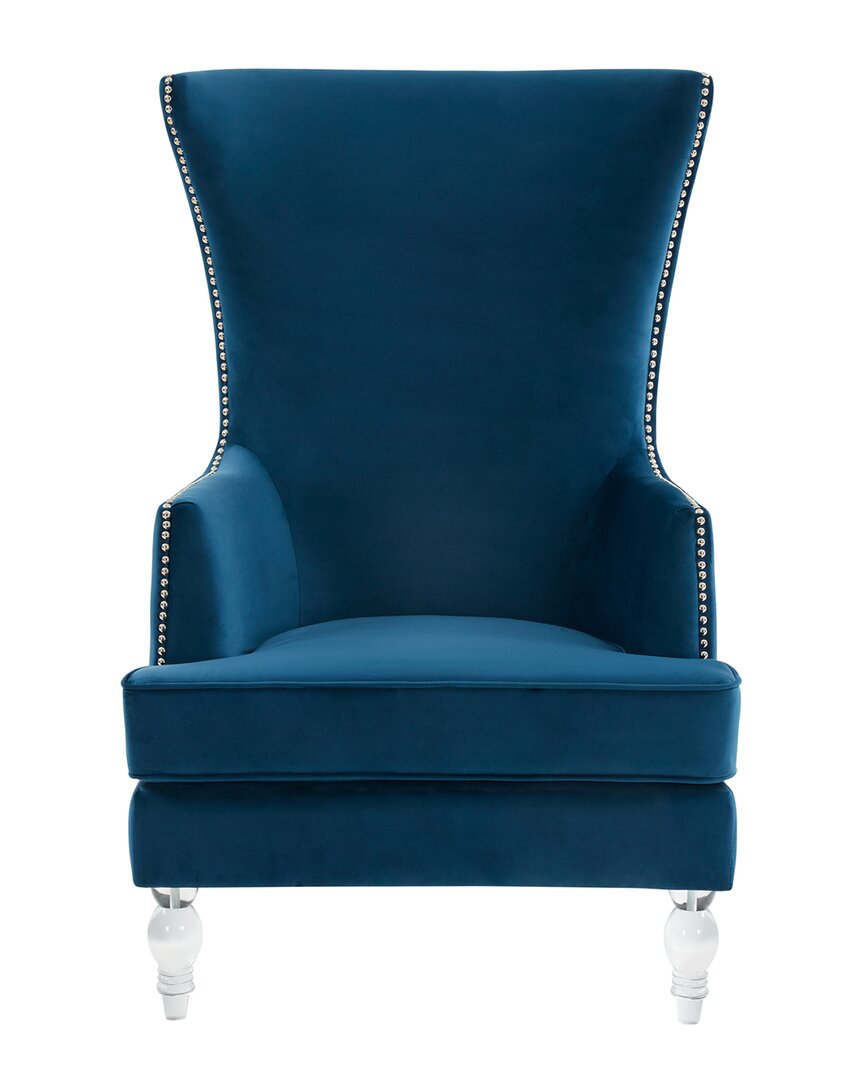 Safavieh Couture Geode Modern Wingback Chair In Navy