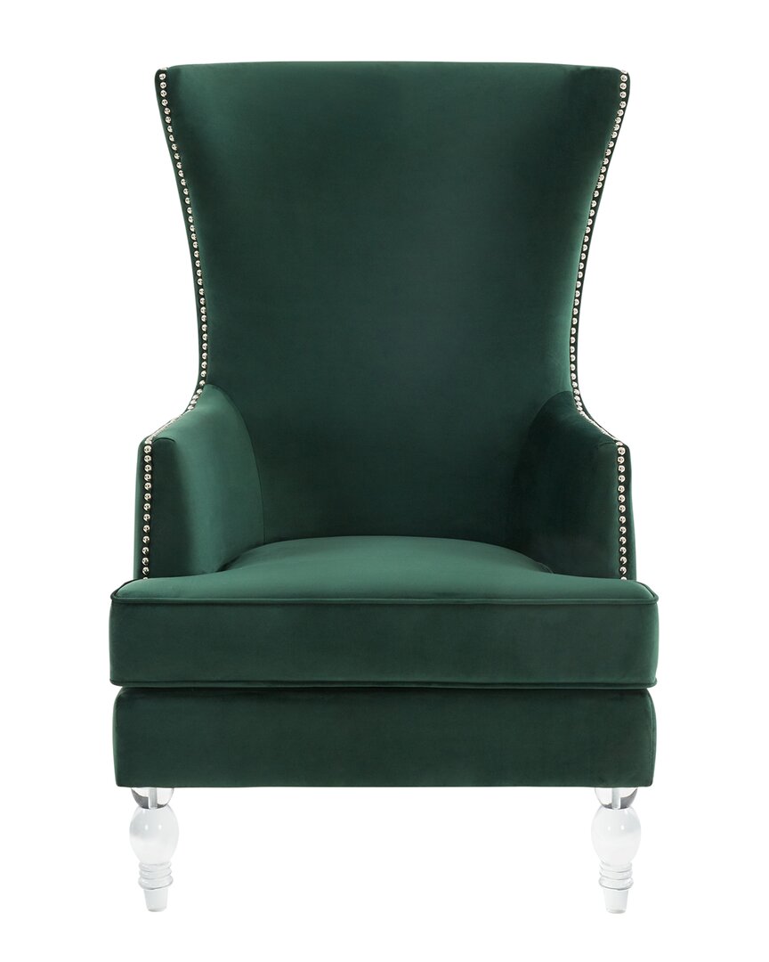 Safavieh Couture Geode Modern Wingback Chair In Green