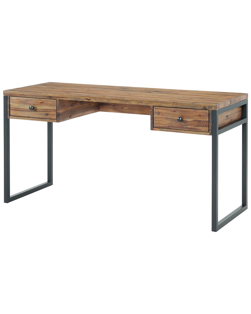 Alaterre Claremont 60inw Rustic Wood & Metal Desk
