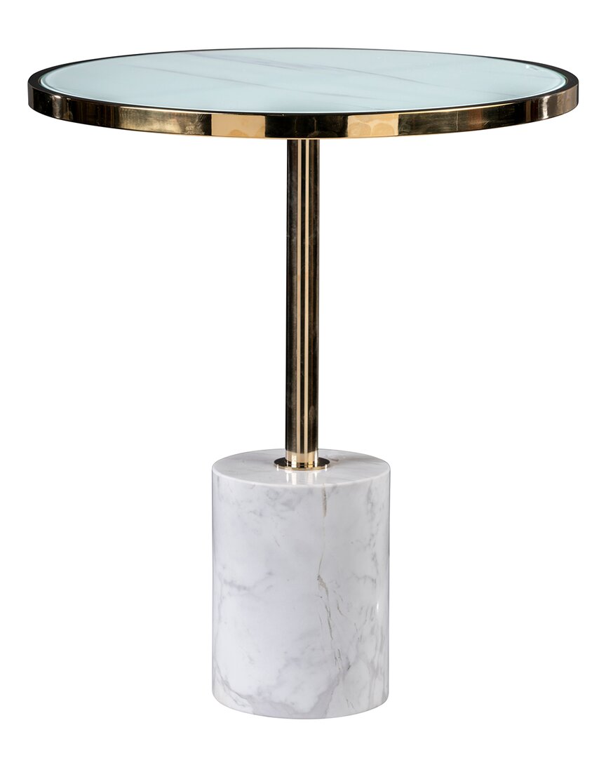 Statements By J Kaia Marble Base Side Table In Gold