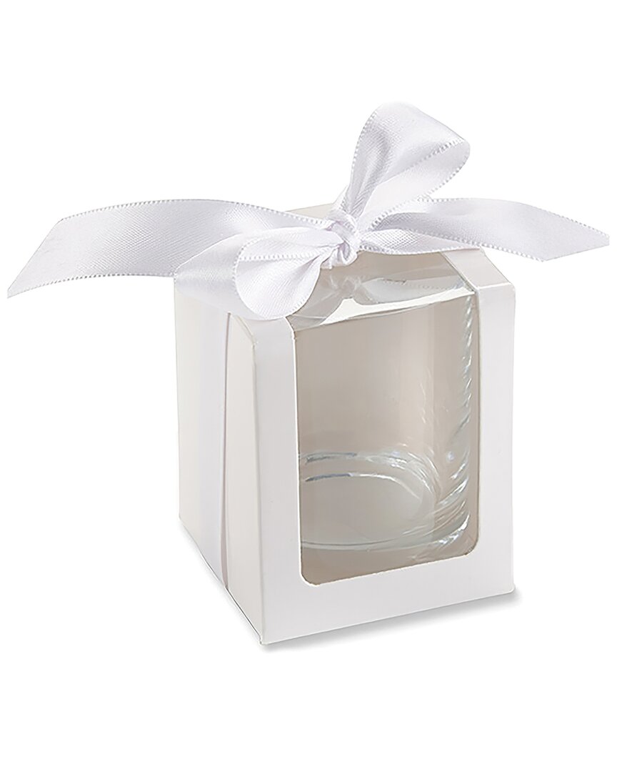 Kate Aspen Set Of 20 Shot Glass/votive Holder Gift Boxes In White