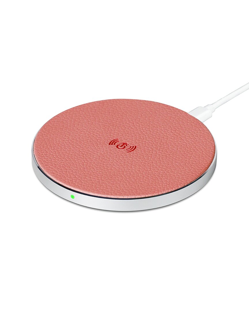 Phunkee Tree Leather Wireless Charging Pad In Pink
