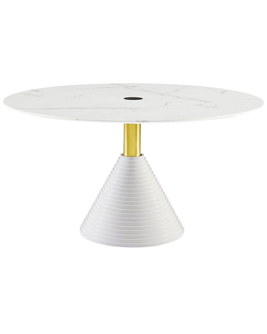 Tov Furniture Piper Round Dining Table In White