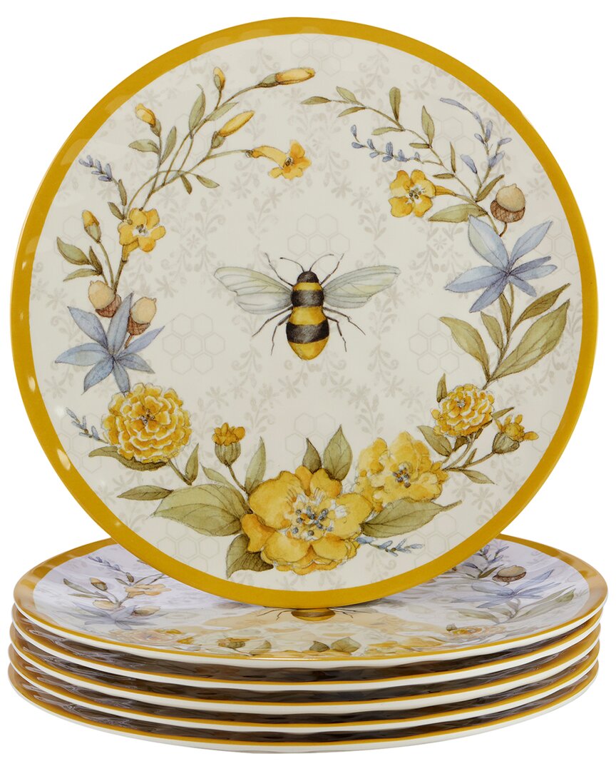 Certified International Bee Sweet Melamine All Purpose Bowls (set Of 6) In Multicolor