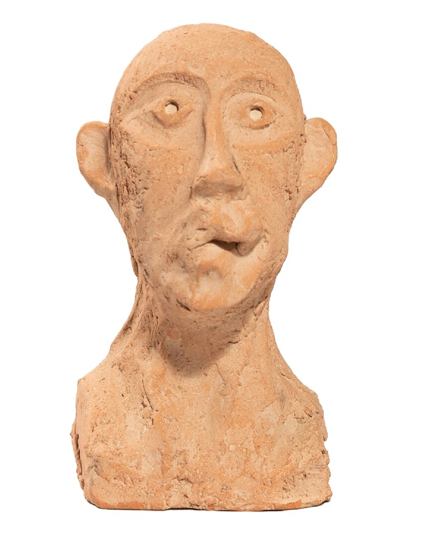 Bidkhome Face Sculpture 2 In White